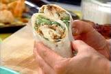 thai chicken wrap with spicy peanut sauce  rachael ray