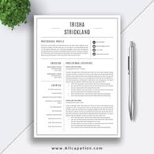 Professional Resume Template 2019 Cv Template Word Black White Resume Student Resume Cover Letter 1 2 3 Page Best Resume Trisha