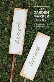 Rustic furniture from wooden pallets. Diy Garden Marker Signs Love Grows Wild