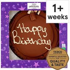 Tesco Large Chocolate Birthday Cake gambar png