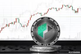 Ubiq Ubq Cryptocurrency Ubiq Coin On The Background Of
