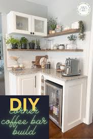 diy corner coffee bar build wine