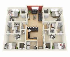 4 bedroom apartment house plans 4