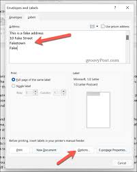 how to create and print labels in word