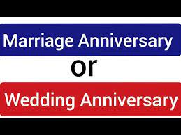 marriage anniversary or wedding