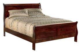 alisdair queen sleigh bed in dark brown