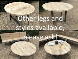 Wooden Garden Table Outdoor Round