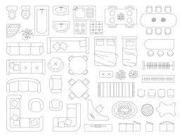 floor plan furniture symbols vectors