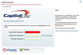 capitalone pword not working ask