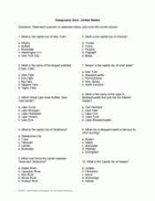 Or you can do it in reverse: Geography Quiz United States Printable Grades 2 4 Teachervision
