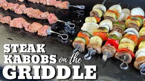 kabobs on the griddle 3 steps to