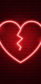 neon heart broken heart love neon