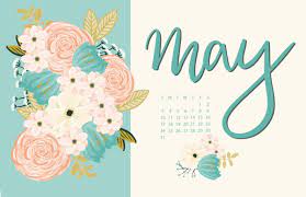 Floral May Calendar Wallpaper ...