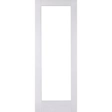 Lpd White Primed Shaker 1 Light Clear Glass Internal Door