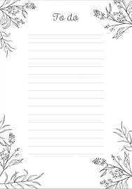 Pretty And Simple Black White To Do List Free Printable