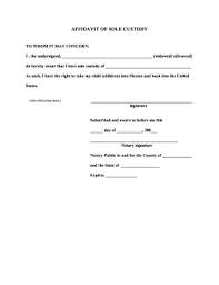 child custody affidavit pdf form fill