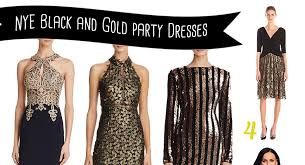 stylish black and gold party dresses to