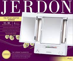 jerdon tri fold makeup mirror with