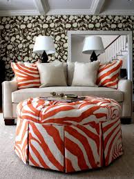 contemporary living room with zebra