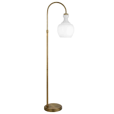 Brushed Brass Arc Floor Lamp