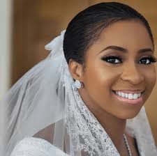 the beautiful bride s makeup was done