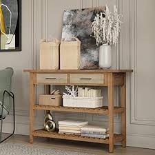 Farmhouse Console Table With Drawers