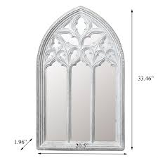 Metal Frame Cathedral Window Wall Mirror
