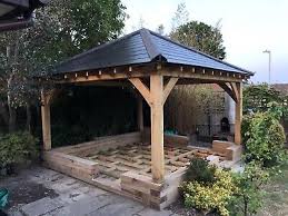 Oak Gazebo Garden Room Hot Tub