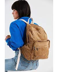 clic corduroy backpack in brown