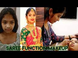 half saree function makeup vlog 14