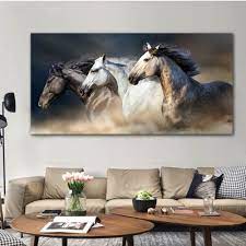 The Running Horse Canvas Art Animal