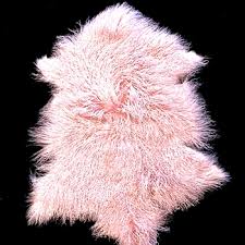 tibet mongolian fur blossom pink pelt