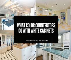 what color countertops go with white