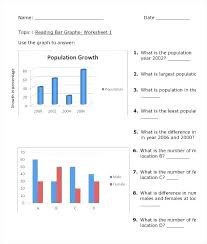 Tally Chart Worksheets Population Bar Graph Worksheet Template Blank