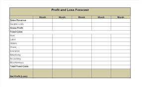 Profit Free Printable And Loss Statement Fillable For Self