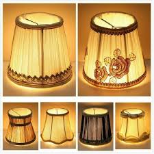 Pleat Lamp Shade Clip On E14 Bulb Table