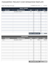 free project cost templates smartsheet