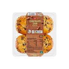 Chocolate Chip Muffins Coles gambar png