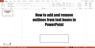 remove border from text box in powerpoint