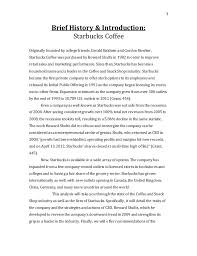 Case Study  Starbucks 