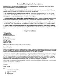 Free Download Sample Cover Letter Application Masters Degree Career