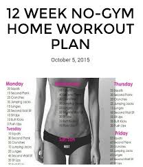 12 Week No Gym Workouts Workout Plan