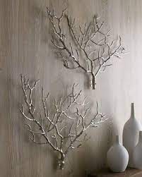 Tree Branch Wall Art Spray With Silver