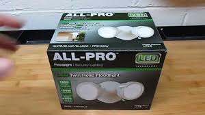 All Pro Twin Head Outdoor White Round Led Flood Light Review Ftr1740lw