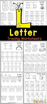 pre worksheets tracing letters