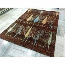 brown printed woolen carpet for floor