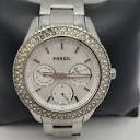 FOSSIL STELLA ES2860 Womens Silver Stainless Steel Analog White ...