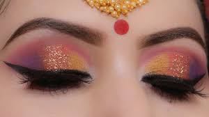 colourful bridal cut crease eye makeup