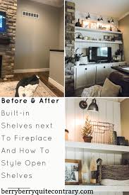 Fireplace How To Style Open Shelving