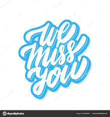 we miss you vector card stock vector